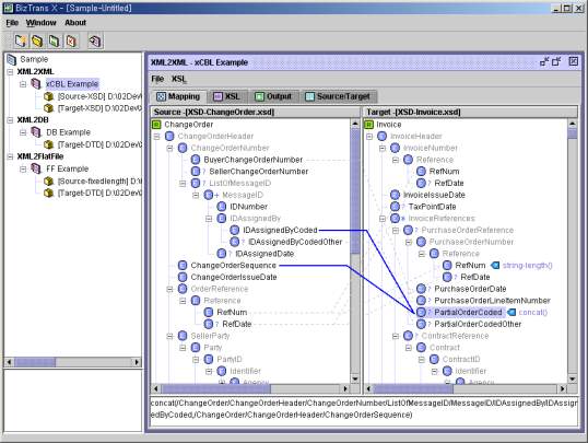 BizTrans X: an XML-to-XML Mapping Tool