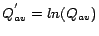 $ Q_{av}^{'}= ln( Q_{av})$