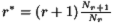 r^* =
(r+1)\frac{N_{r+1}}{N_r}