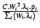 $ {\frac{C.{W_i}^2.\lambda_i.\rho_i}{\sum_i{(W_i.\lambda_i)}}}$